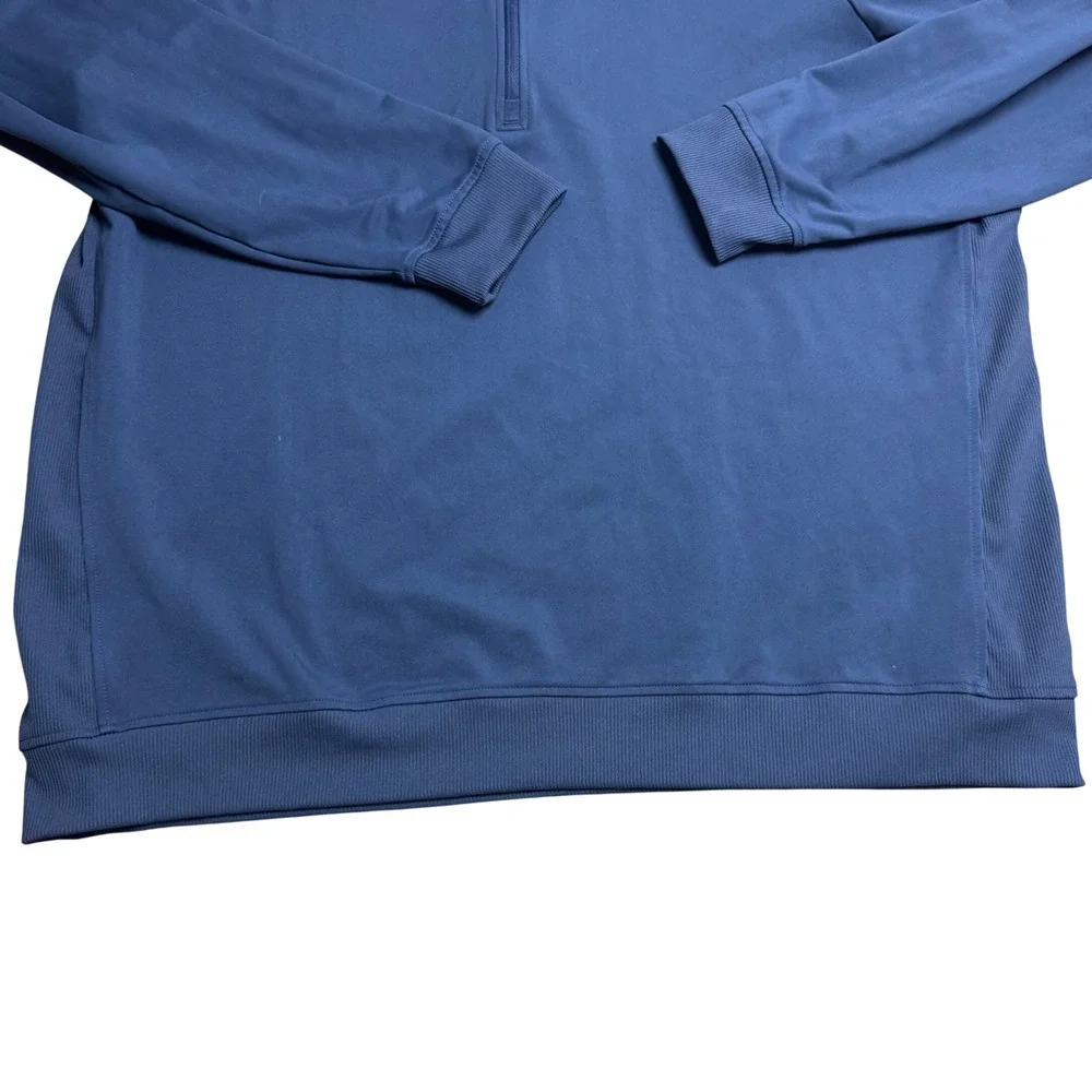 Adidas Golf Mens 2XL Blue 1/4 Zip Long Sleeve Pullover Sweatshirt